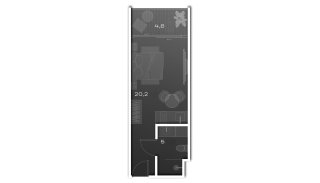 Apartment floor plan, 1 room in Sun Hills Lakeside No. 11006